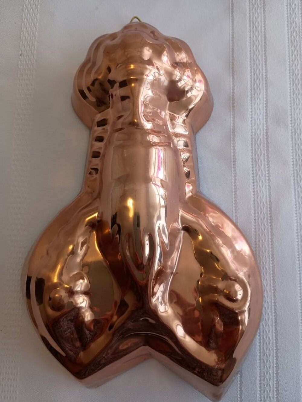 Vintage Lobster Shaped Copper/Tin Lined Mold